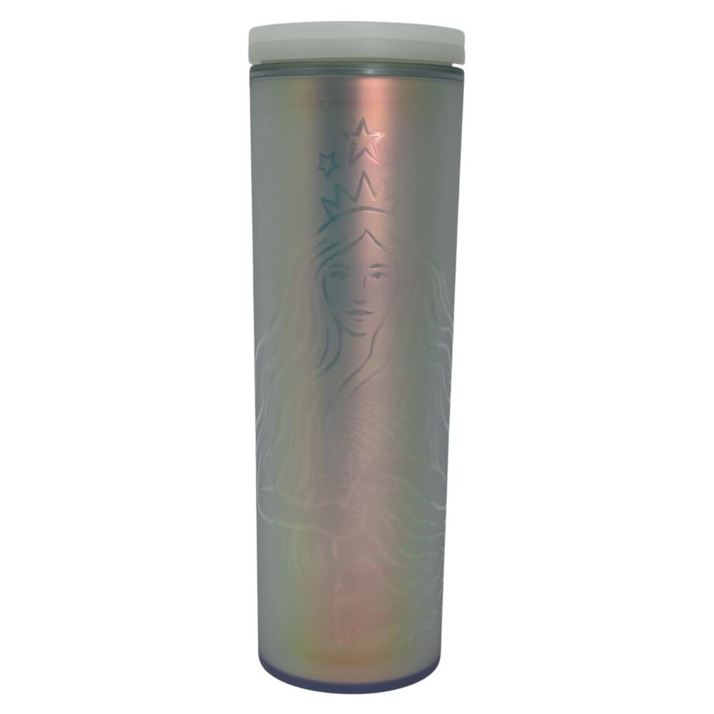 Starbucks 50th Anniversary 16oz Siren Mermaid Iridescent Frosted Tumbler